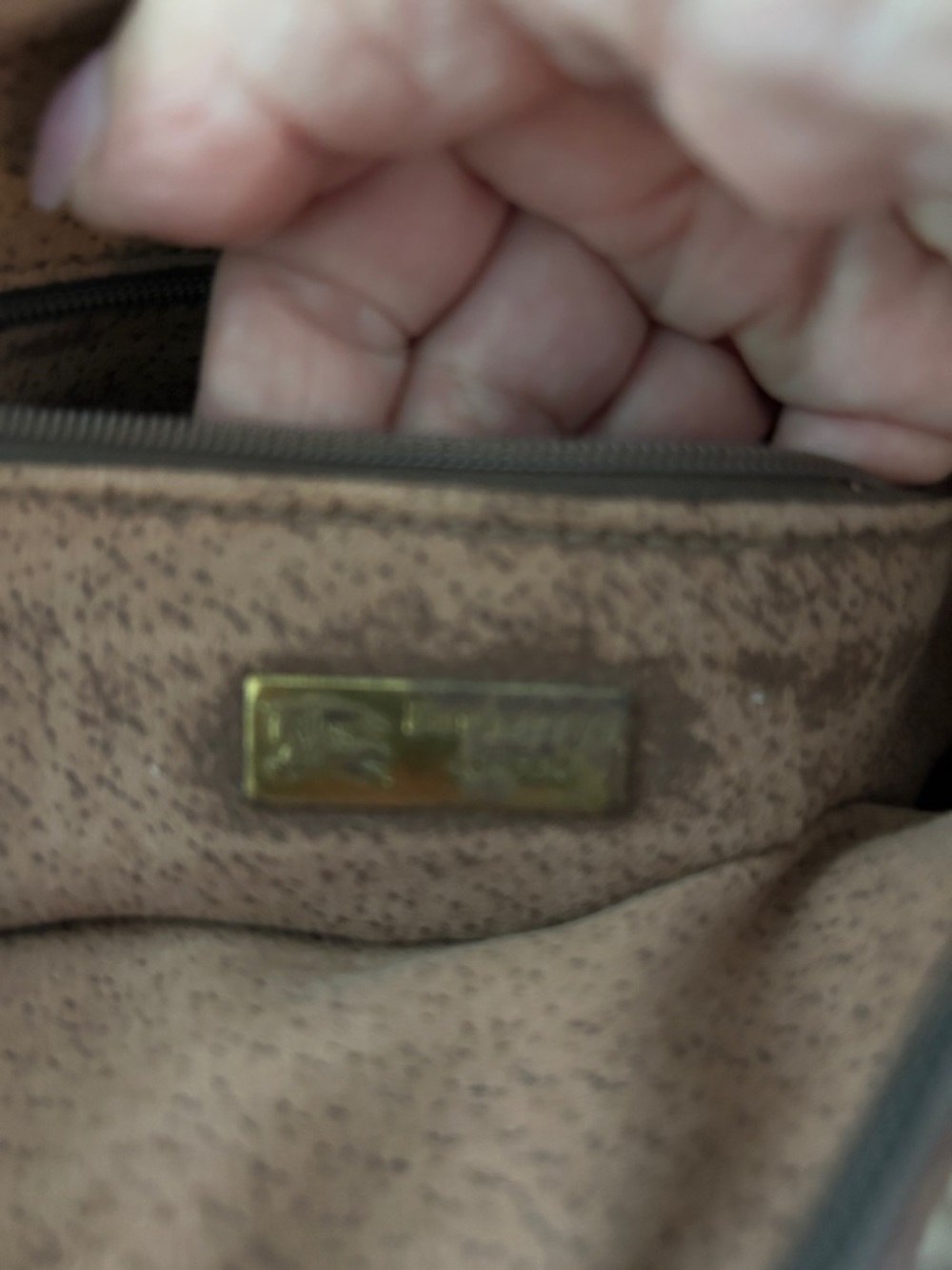 Burberry Tan Plaid Crossbody with Brown Leather Strap - Picture 5 of 7
